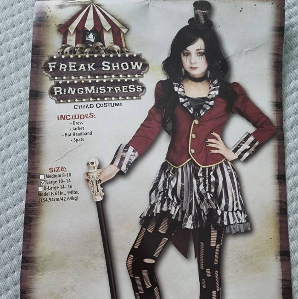 Freak Show Ringmaster Ringmistress girl Halloween costume